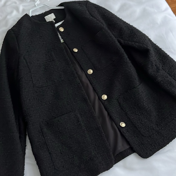 H&M textured weave boucle tweed jacket - Picture 2 of 6
